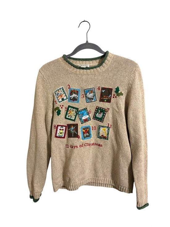 Christopher & Banks Sweaters - Christopher‎ & Banks 12 Days Of Christmas Embroidered Pullover Sweater Small